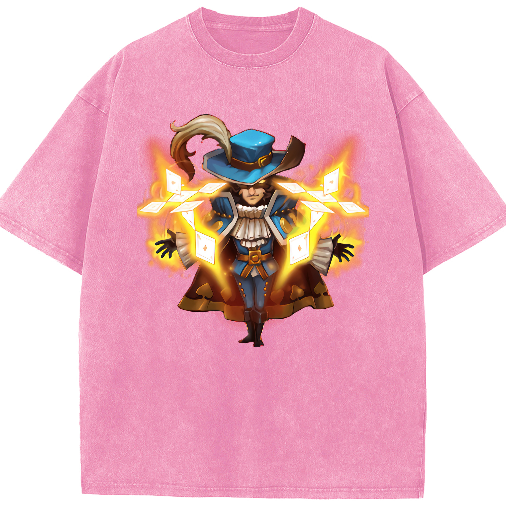 リーグ・オブ・レジェンド League of Legends LOL 綿100% ヴィンテージ風 半袖Tシャツ（フロントプリント）